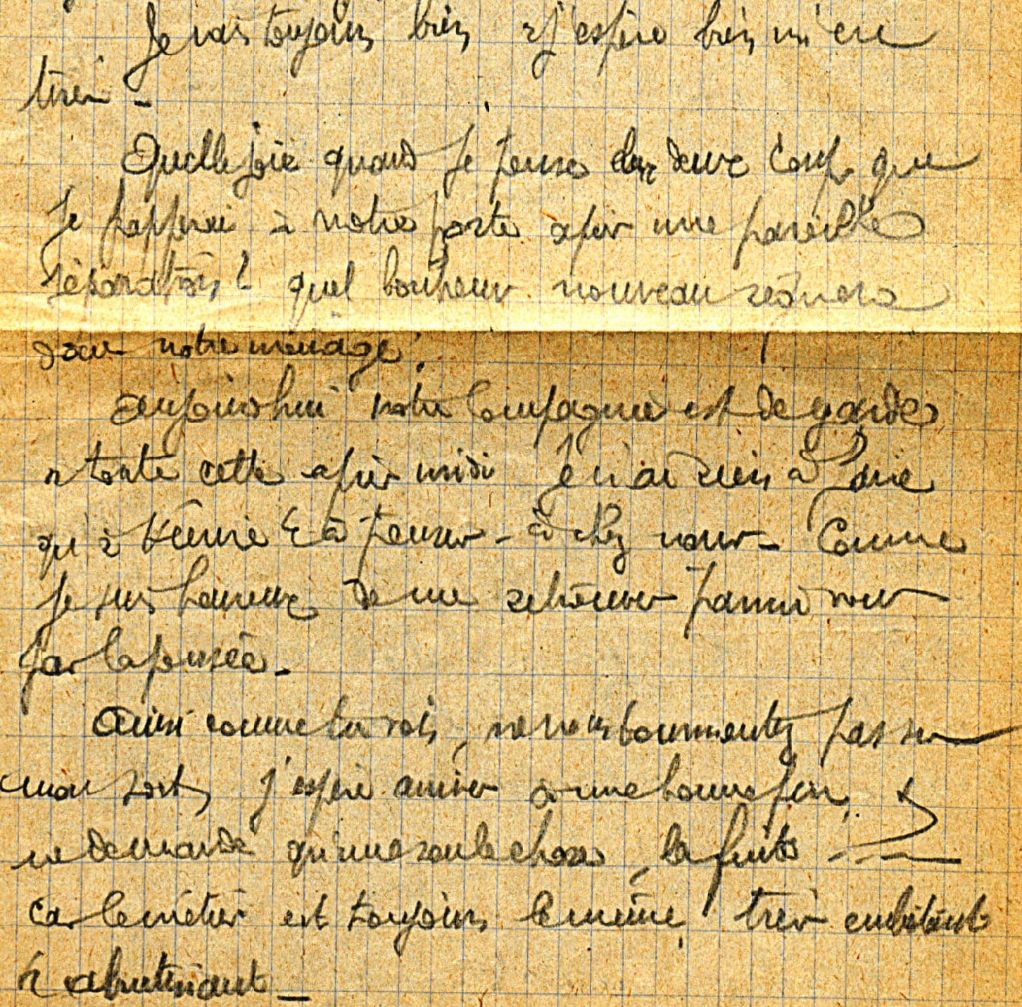 « Comme je suis heureux de me retrouver parmi vous par la pensée ». Lettre de Joseph Witasse, 276e RI, à sa femme, 8 octobre 1914. Archives nationales, 700AP/3/PA_015