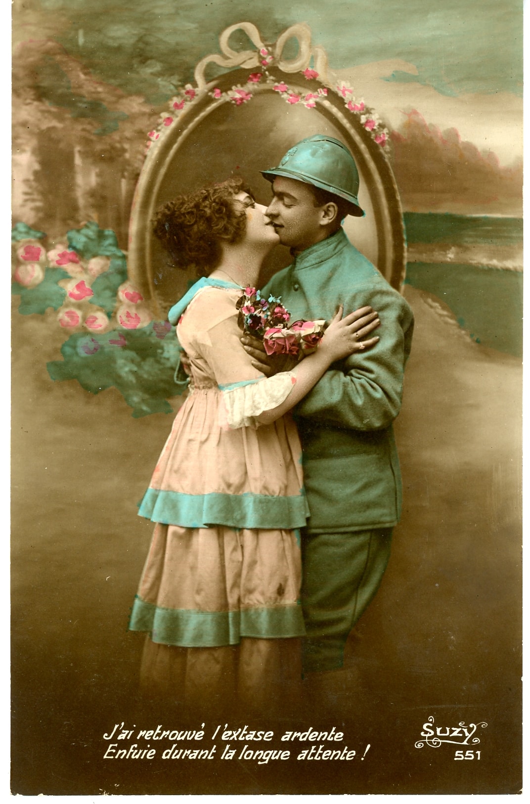 « J’ai retrouvé l’extase ardente ». Carte postale envoyée par Eugène Charnotet, 149e RI. 3 décembre 1917. Archives nationales, 700AP/13/PA_292