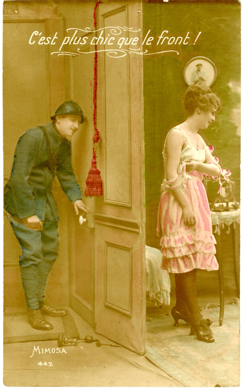 « C’est plus chic que le front ». Carte postale reçue par Marguerite Charnotet. 4 juin 1918. Archives nationales, 700AP/13/PA_292