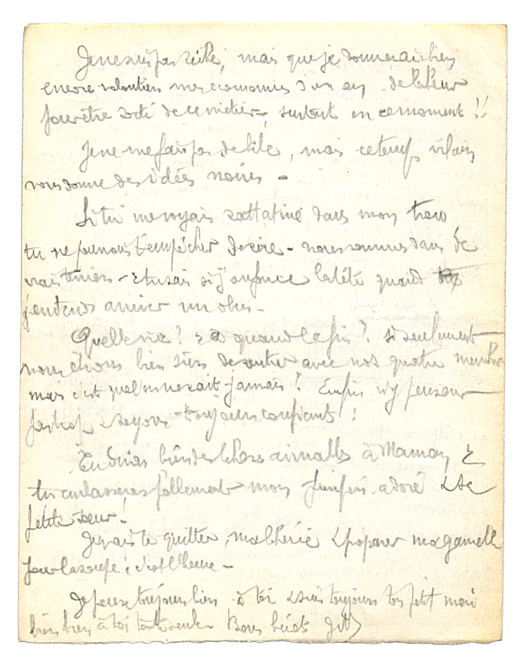 « Si tu me voyais ratatiné dans mon trou ». Lettre de Joseph Witasse, 276e RI, à sa femme. 15 novembre 1914. Archives nationales, 700AP/3/PA_015