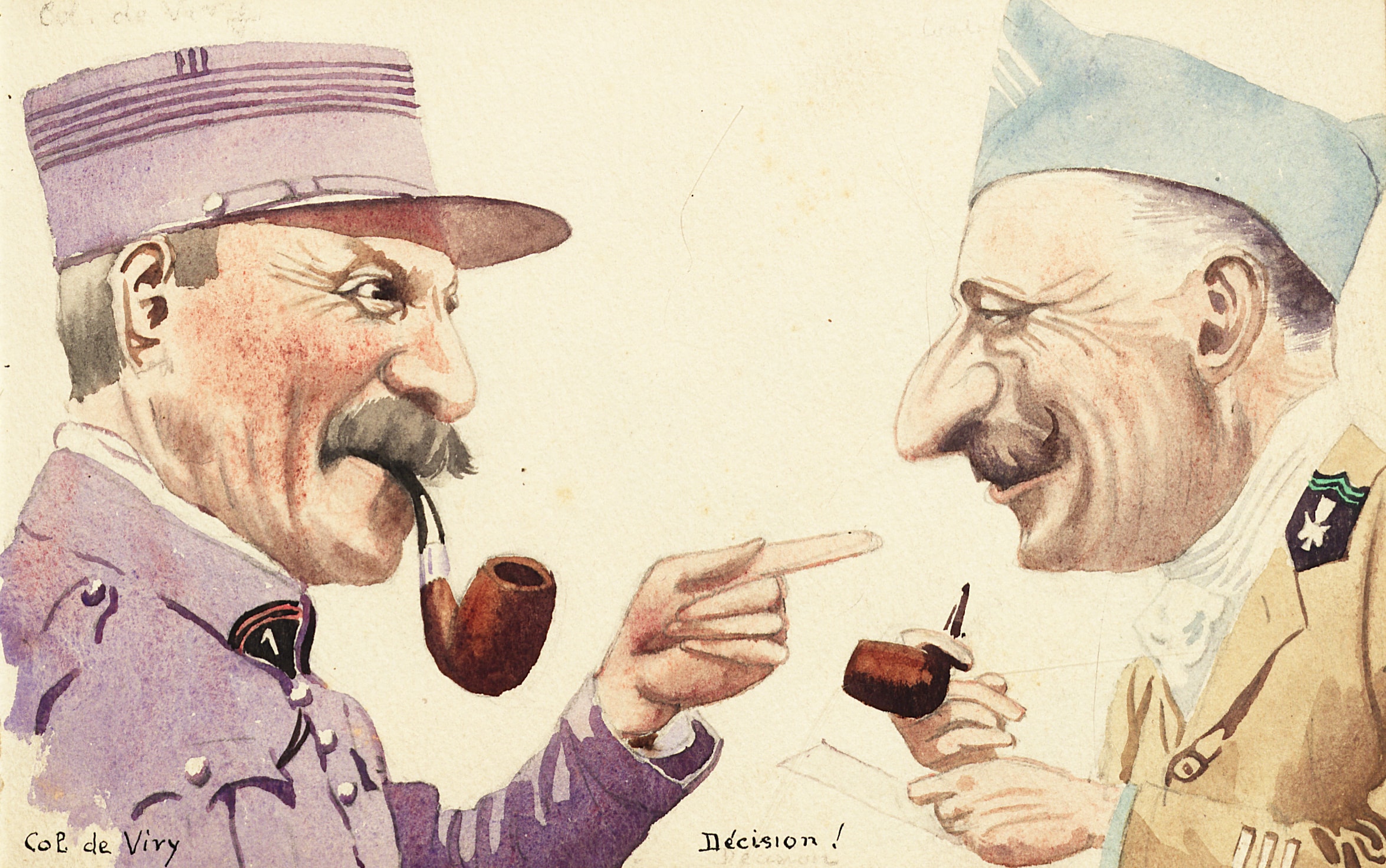 Carnet de dessins du lieutenant Hubert de Monbrison, 1er Cuirassés. 1916-1918. Archives nationales, 700AP/5/PA_097