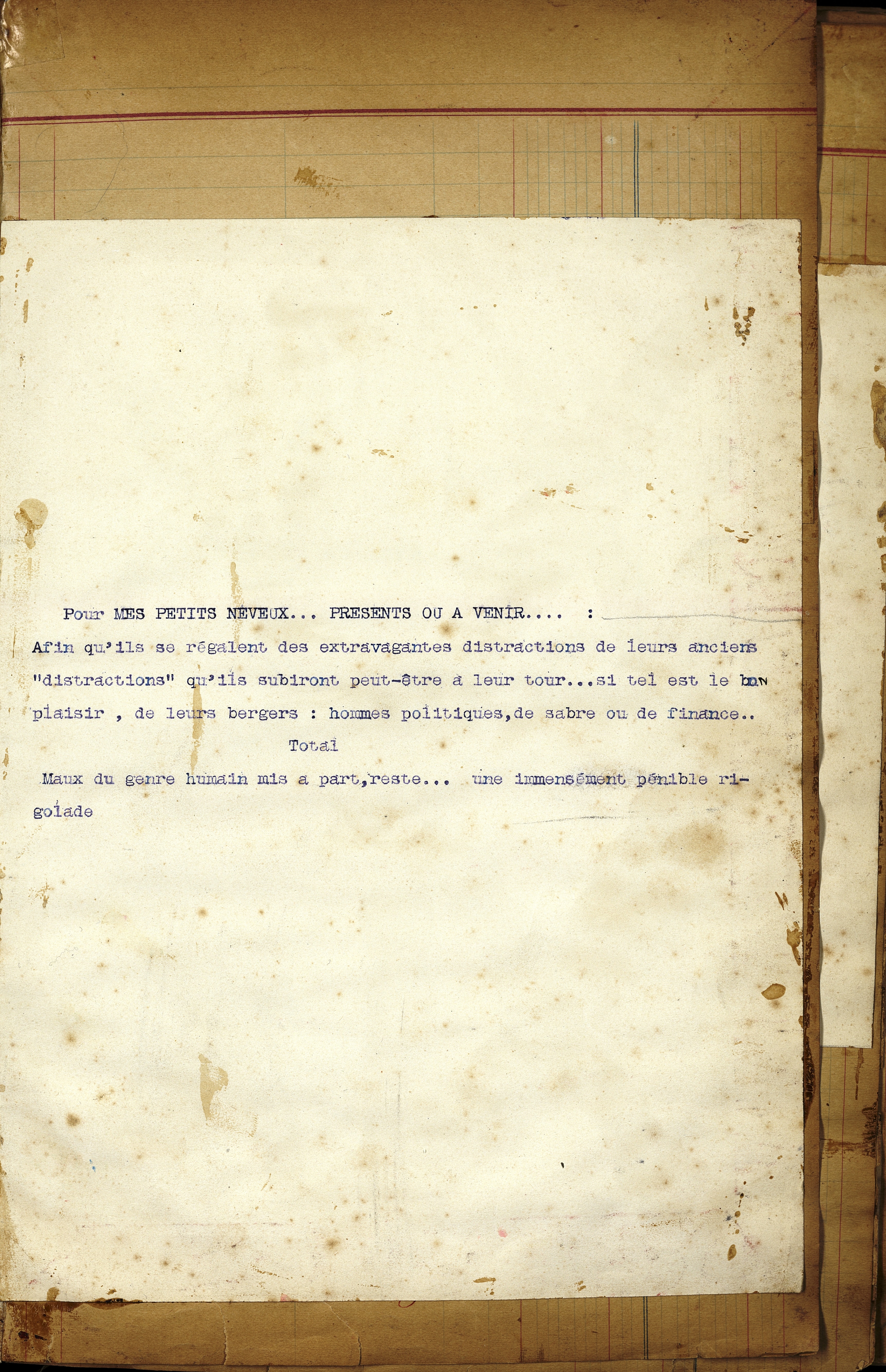 « Livre d’heures familiales et guerrières, 1870-1871, 1914-1918, 1939-194... », du caporal Roger Fantoullier. Archives nationales, 700AP/3/PA_023