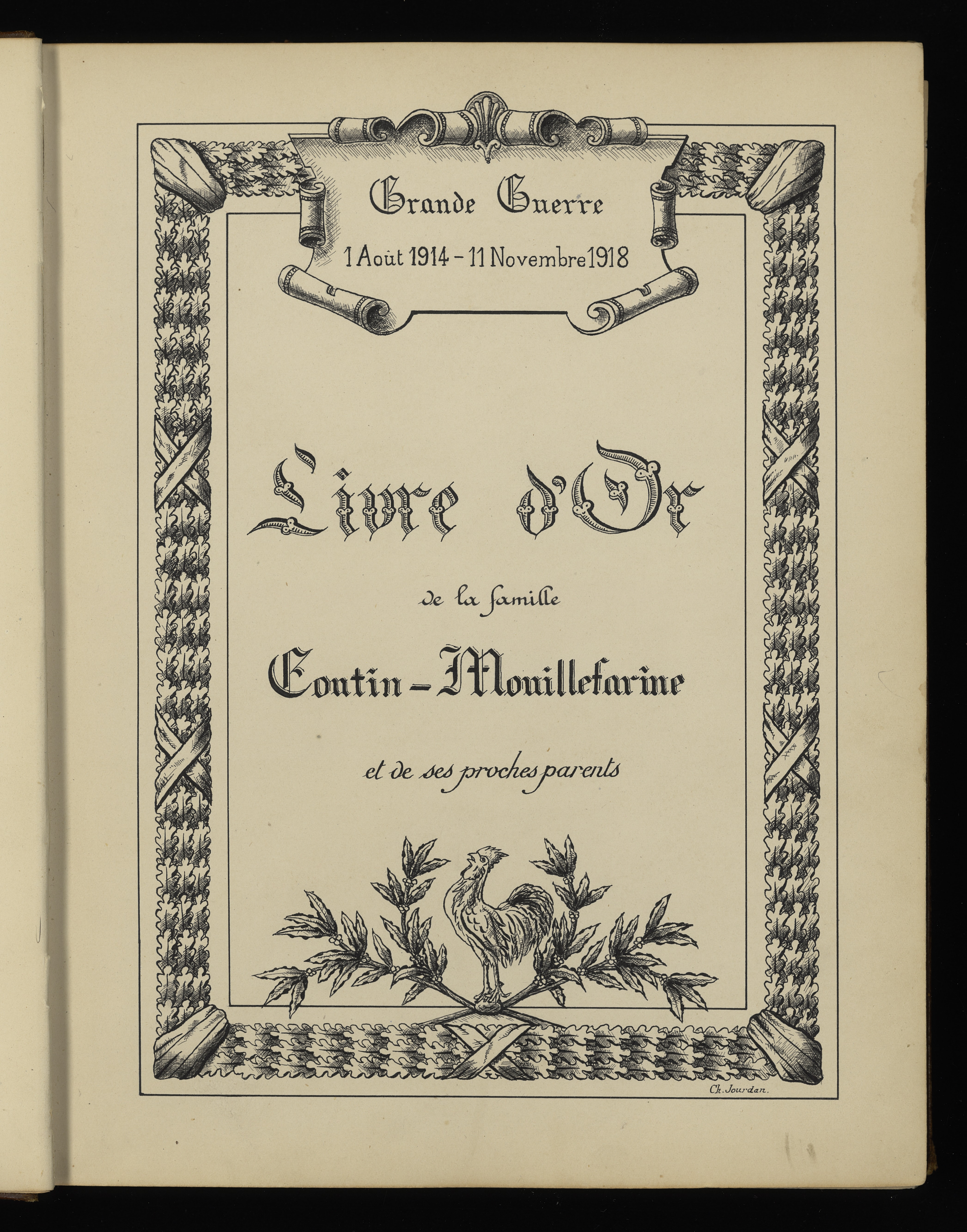 Livre d’or de la famille Coutin-Mouillefarine. Vers 1921. Archives nationales, 700AP/12/PA_284