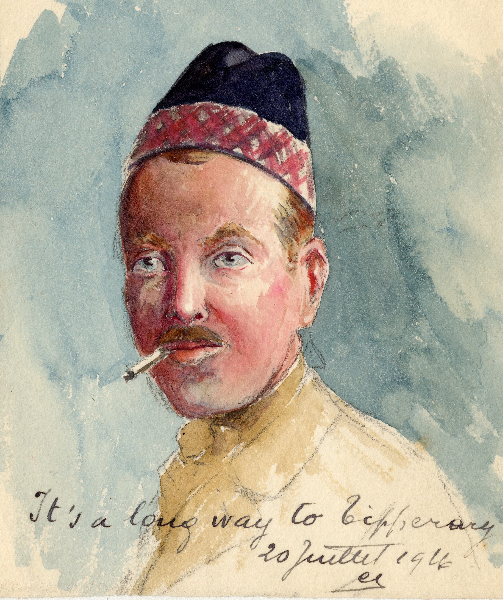 Carnet de dessins du capitaine Charles Le Proux de La Rivière, 140e RI. 1917-1918. Archives nationales, 700AP/22/PI_063