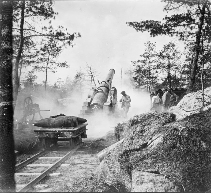 Artillerie lourde en action. Collection de plaques de verre stéréoscopiques du capitaine Henri de Gaudart d'Allaines, 74e RA. Sans date. Archives nationales, 700AP/13/PA_315